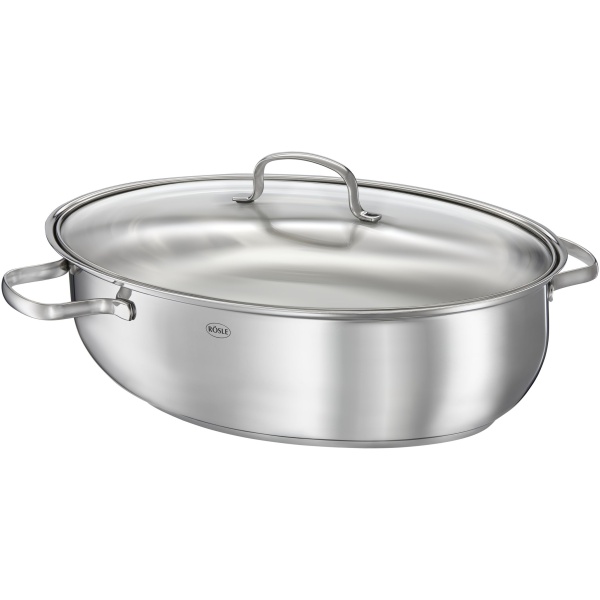 Rösle Keuken Elegance Braadpan met Glazen Deksel 8 liter