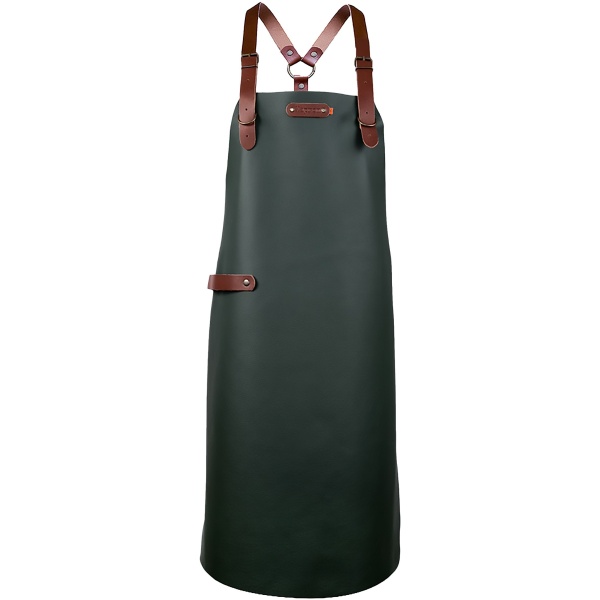 Xapron Bovine Schort met Schouderbanden Medium Leer