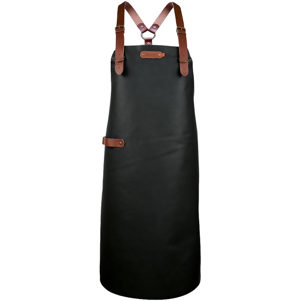 Xapron Bovine Schort met Schouderbanden Medium Leer