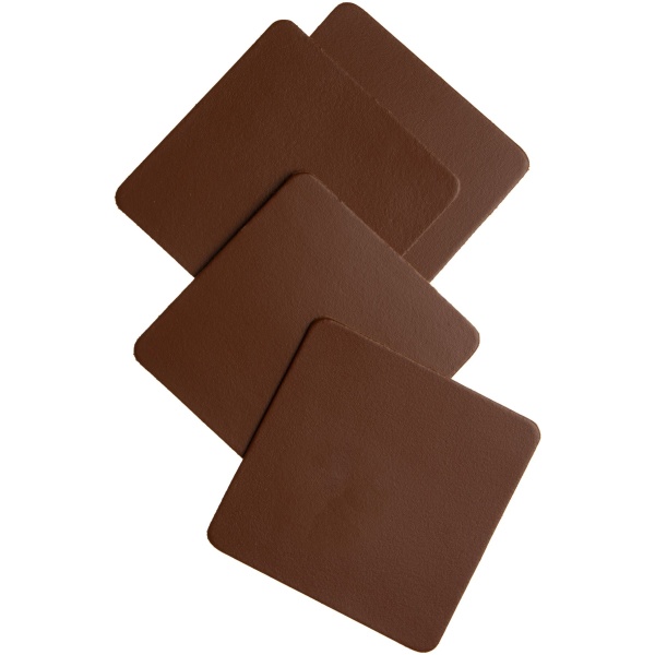 Xapron Mistral Onderzetter Leer 10 x 10 cm Set van 4 Stuks